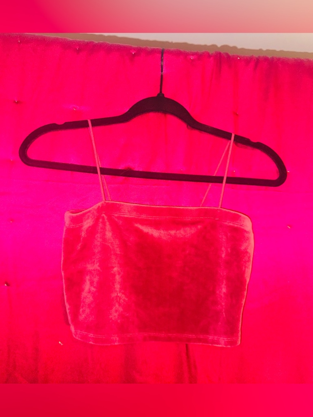 👑 SEXY VELVET SIZE S FOREVER 21 CROP TOP